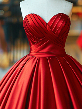 Satin Ballgown Red