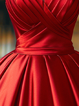 Satin Ballgown Red