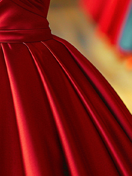 Satin Ballgown Red